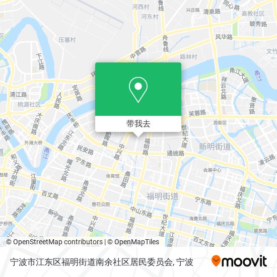 宁波市江东区福明街道南余社区居民委员会地图