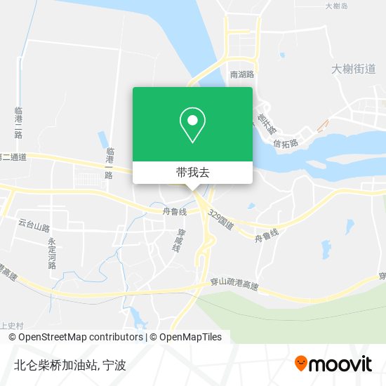 北仑柴桥加油站地图