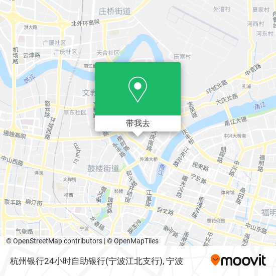 杭州银行24小时自助银行(宁波江北支行)地图