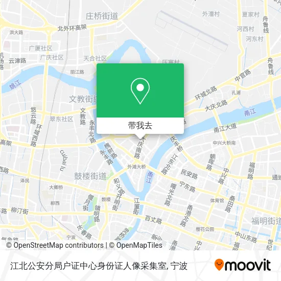 江北公安分局户证中心身份证人像采集室地图