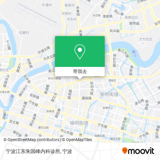 宁波江东朱国峰内科诊所地图