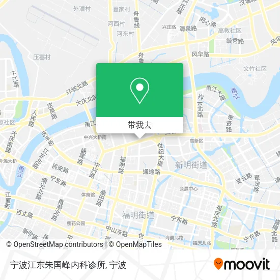 宁波江东朱国峰内科诊所地图