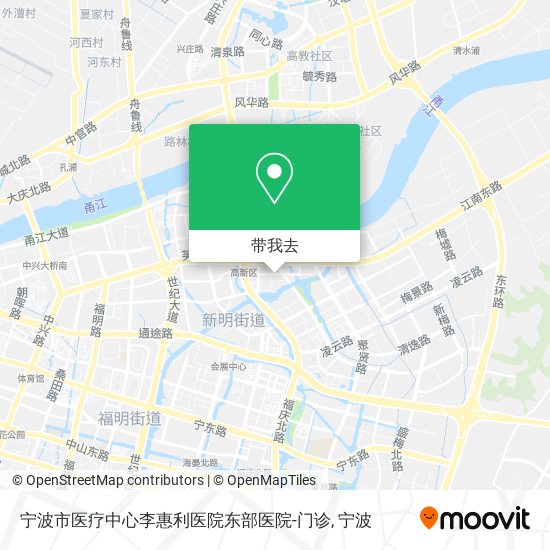 宁波市医疗中心李惠利医院东部医院-门诊地图