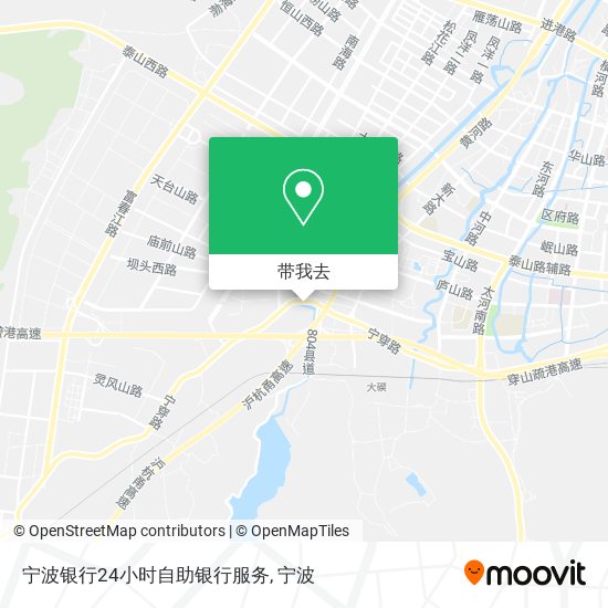 宁波银行24小时自助银行服务地图