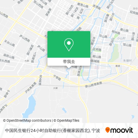 中国民生银行24小时自助银行(香榭家园西北)地图
