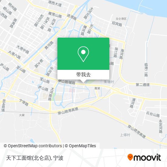 天下工面馆(北仑店)地图