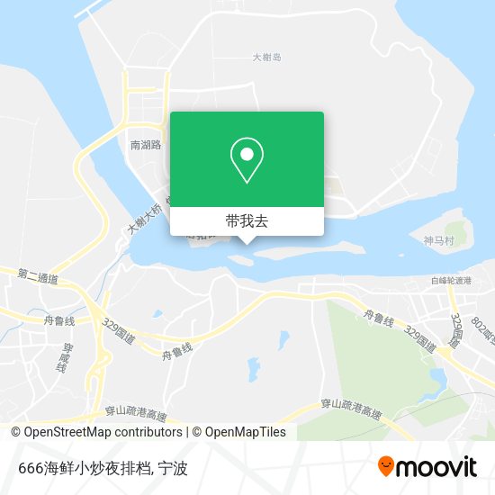 666海鲜小炒夜排档地图