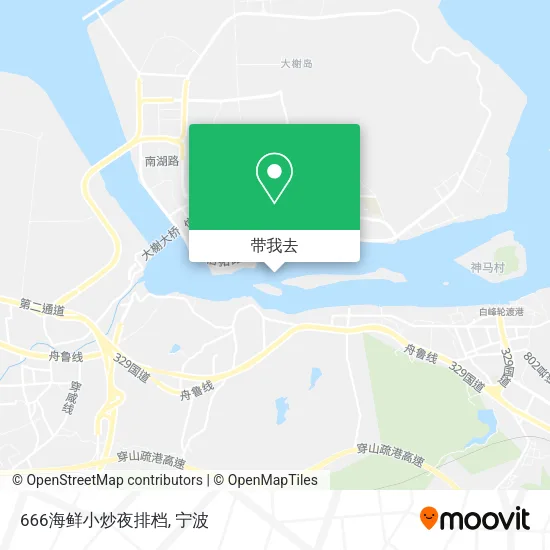 666海鲜小炒夜排档地图