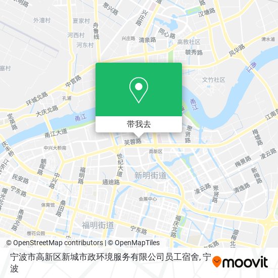 宁波市高新区新城市政环境服务有限公司员工宿舍地图