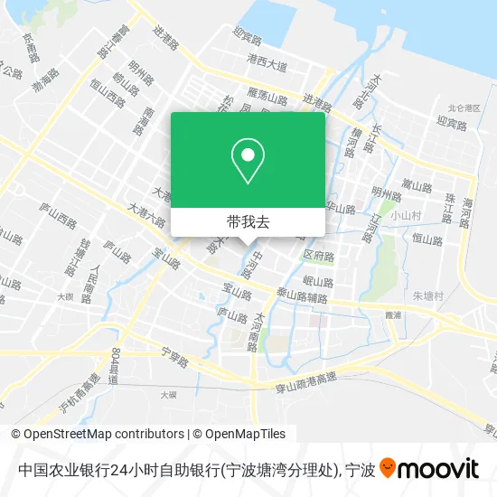 中国农业银行24小时自助银行(宁波塘湾分理处)地图