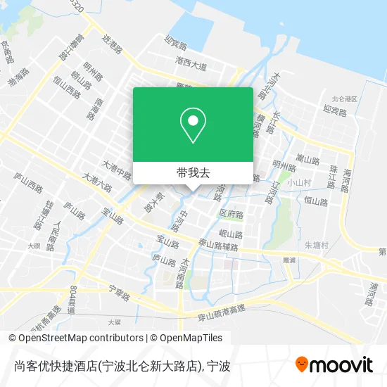 尚客优快捷酒店(宁波北仑新大路店)地图