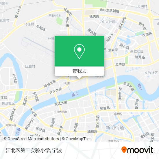 江北区第二实验小学地图