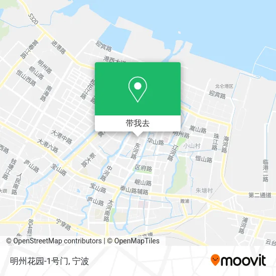 明州花园-1号门地图