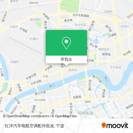 红洋汽车电瓶空调配件批发地图