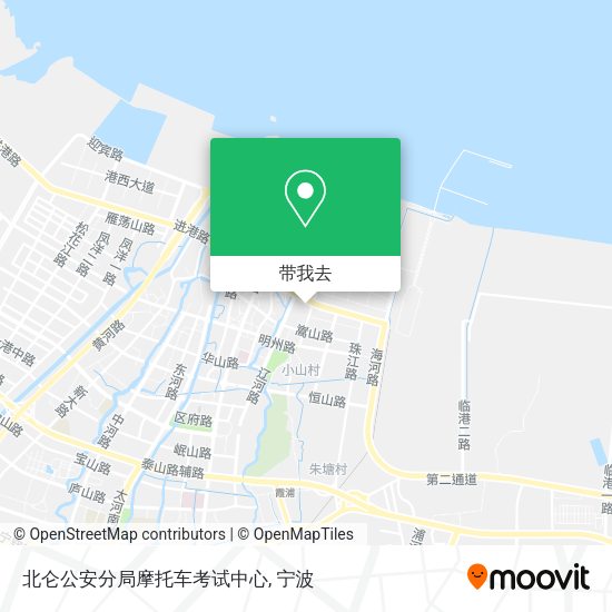 北仑公安分局摩托车考试中心地图
