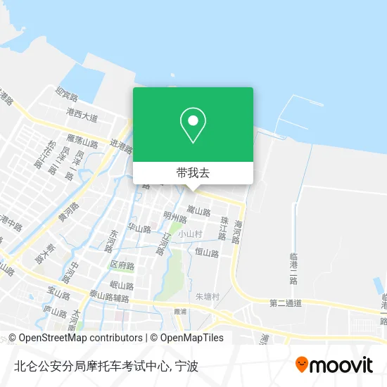 北仑公安分局摩托车考试中心地图