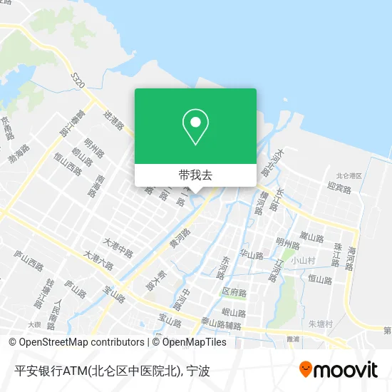 平安银行ATM(北仑区中医院北)地图