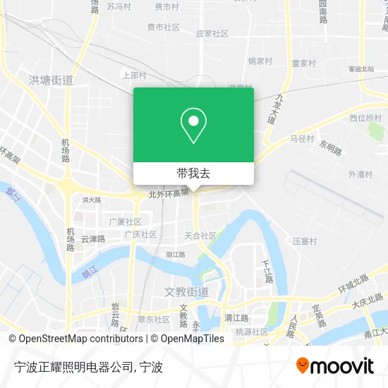 宁波正耀照明电器公司地图
