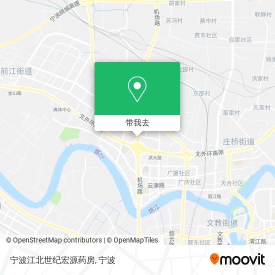 宁波江北世纪宏源药房地图