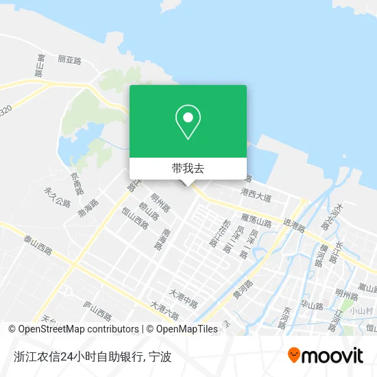 浙江农信24小时自助银行地图