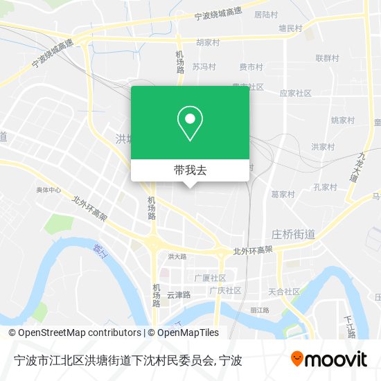 宁波市江北区洪塘街道下沈村民委员会地图