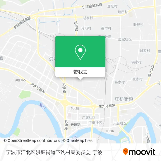 宁波市江北区洪塘街道下沈村民委员会地图