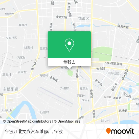 宁波江北文兴汽车维修厂地图