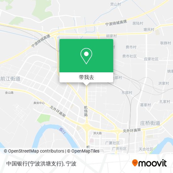中国银行(宁波洪塘支行)地图