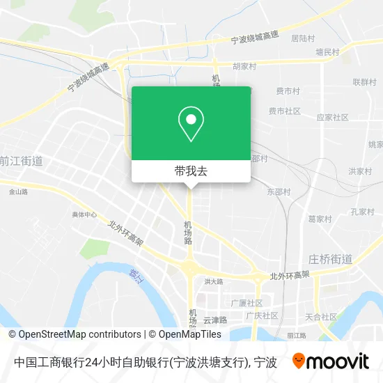 中国工商银行24小时自助银行(宁波洪塘支行)地图