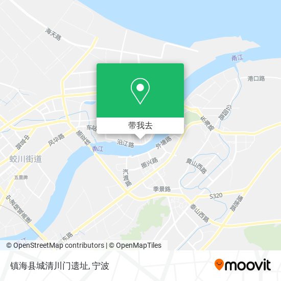 镇海县城清川门遗址地图