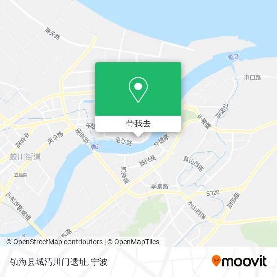 镇海县城清川门遗址地图
