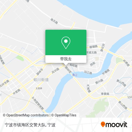 宁波市镇海区交警大队地图