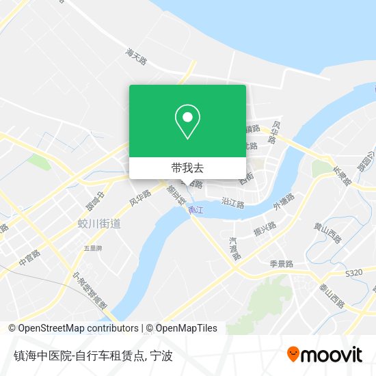镇海中医院-自行车租赁点地图
