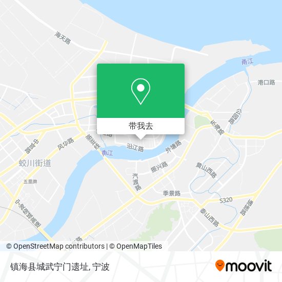镇海县城武宁门遗址地图