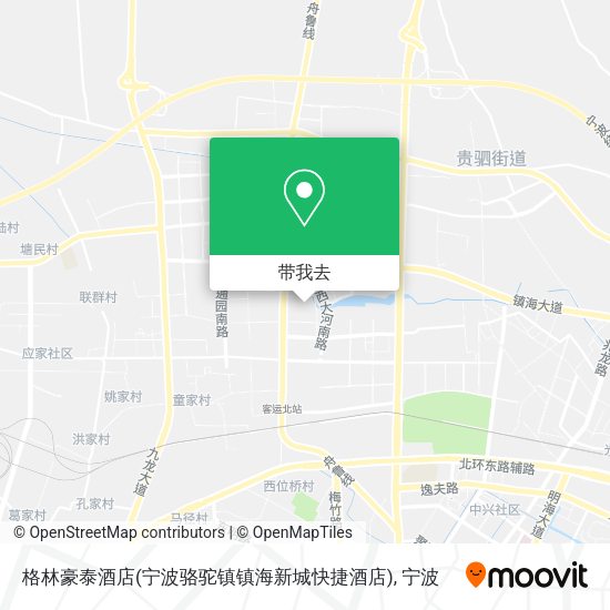 格林豪泰酒店(宁波骆驼镇镇海新城快捷酒店)地图