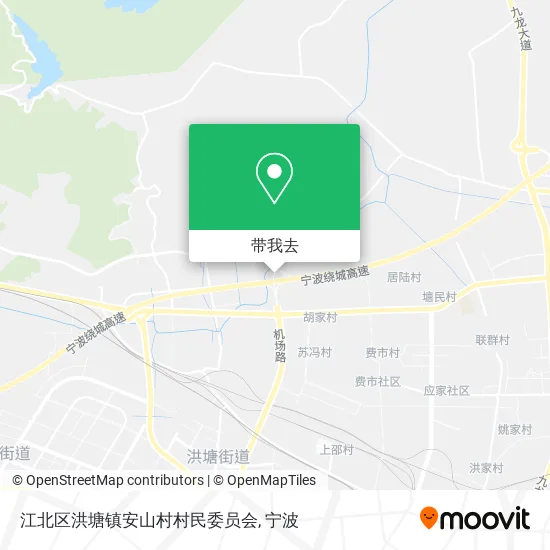江北区洪塘镇安山村村民委员会地图