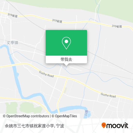 余姚市三七市镇祝家渡小学地图