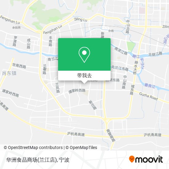 华洲食品商场(兰江店)地图