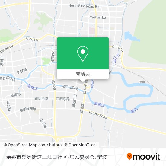 余姚市梨洲街道三江口社区-居民委员会地图