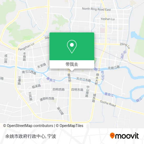 余姚市政府行政中心地图