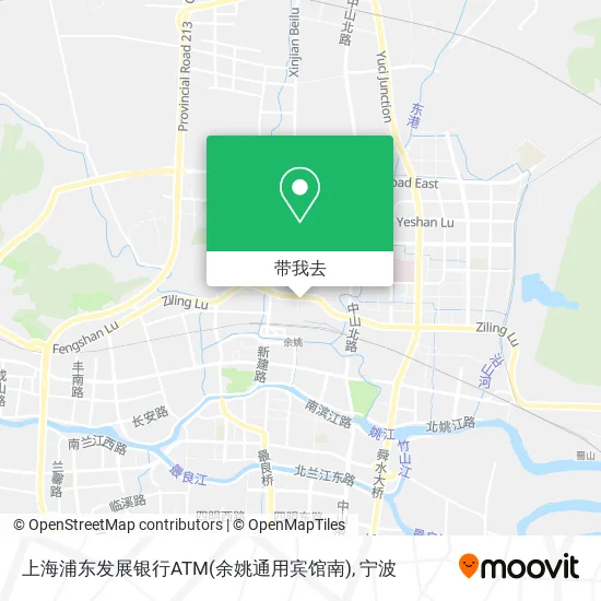 上海浦东发展银行ATM(余姚通用宾馆南)地图
