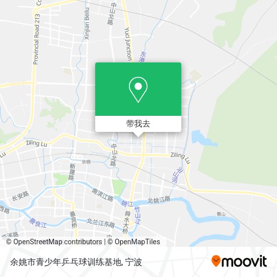 余姚市青少年乒乓球训练基地地图