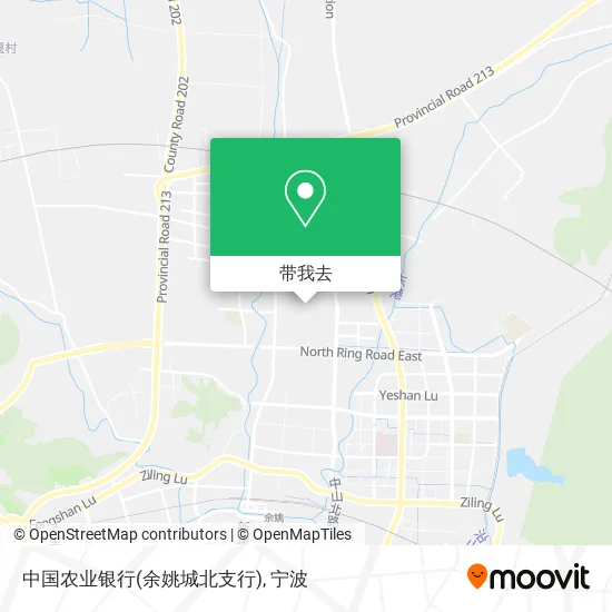 中国农业银行(余姚城北支行)地图