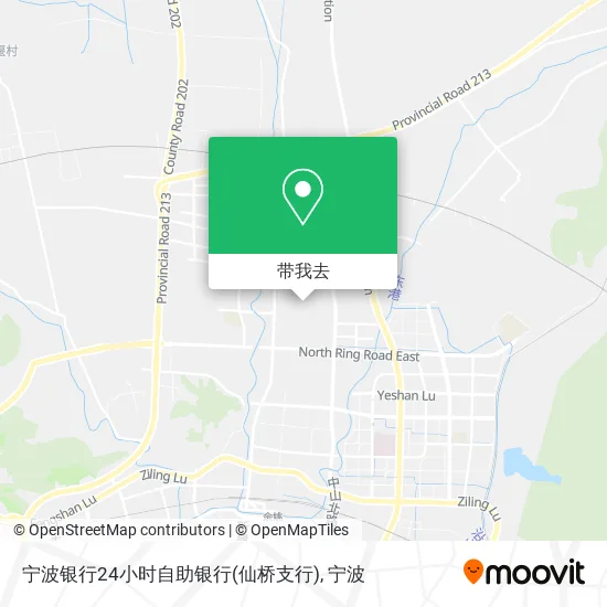 宁波银行24小时自助银行(仙桥支行)地图