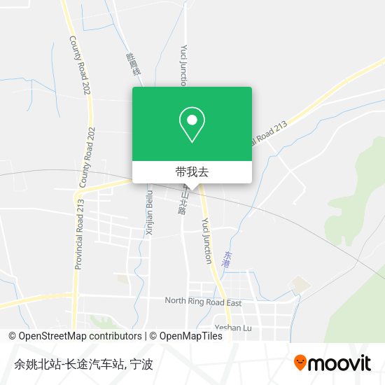 余姚北站-长途汽车站地图