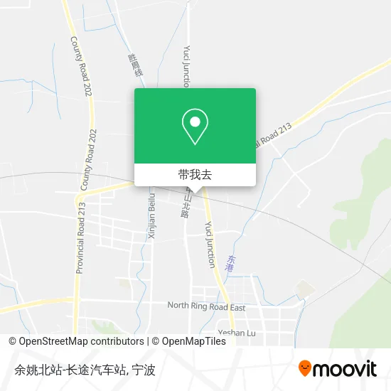 余姚北站-长途汽车站地图