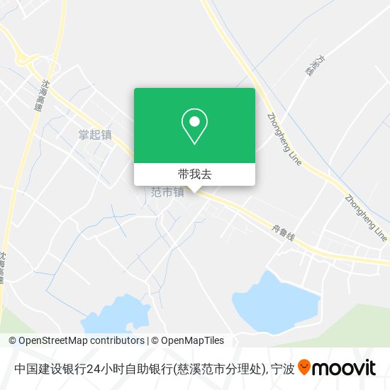 中国建设银行24小时自助银行(慈溪范市分理处)地图