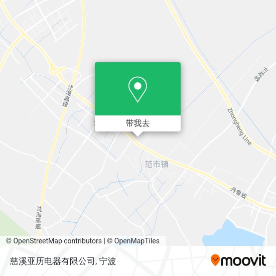 慈溪亚历电器有限公司地图