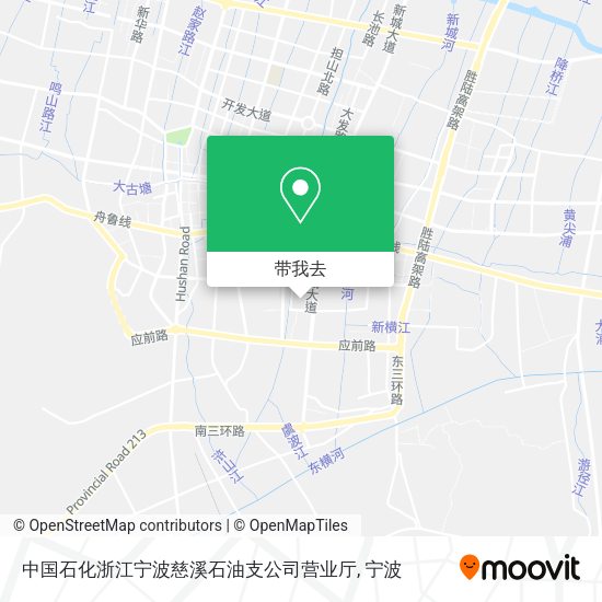 中国石化浙江宁波慈溪石油支公司营业厅地图