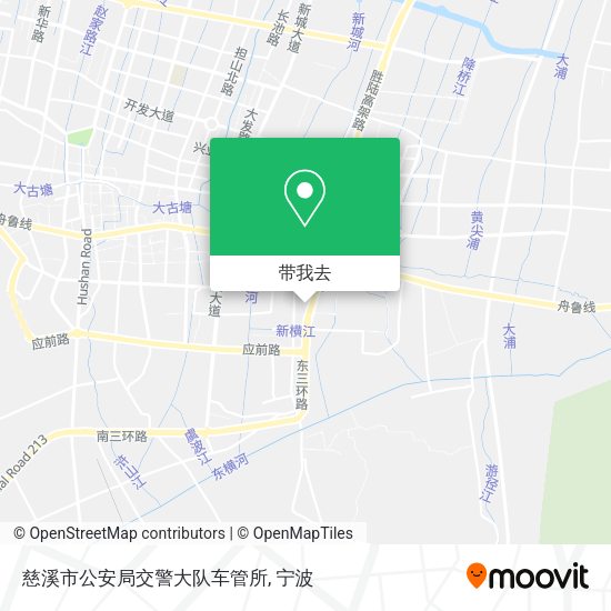 慈溪市公安局交警大队车管所地图